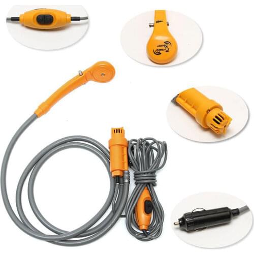 Portable Car Washer 12V Camping Shower DC Car Shower Washer Set Electric Pump For Outdoor Camping Travel Pet