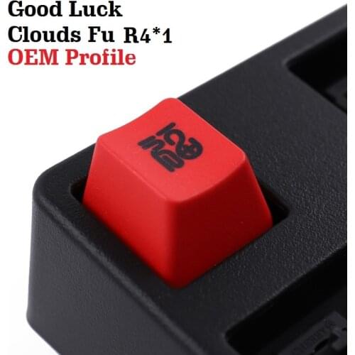 Fu Good Luck Custom R4 PBT Keycaps Cherry OEM Profile For Mechanical Keyboard Esc Artisan Keycap For GK61 SK64 RK87 GH60 Gamer