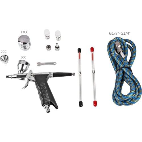 Hot Airbrush Kit 0.2mm/0.3mm/0.5mm Needle Air Brush Spray Gun Body Paint Professiona Makeup Cake Toy Car Festival Decoration