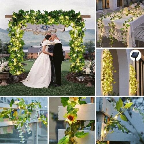 12PCS Artificial Vine Leaf Home Decor Artificial Ivy Leaf Garland Plants Vine Fake Foliage Flowers Creeper Green Ivy Wreath