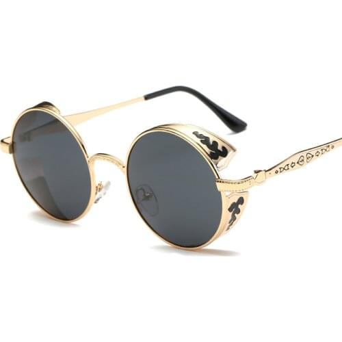 UV400 Punk steam round car drivers night vision goggles anti polarized sunglasses polarized driving mirror A371