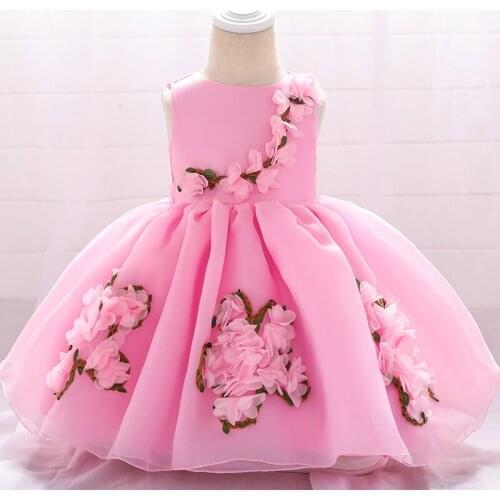 Little Girls Summer Christening Dress For Baby Dresses Wedding Baptism Newborn Girl Clothes First Birthday Princess Dress