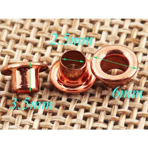 300 PCS Metal Rose Gold Eyelets Grommets With Washers Eyelets Tunnels Leather Canvas Eyelets Craft Bag Findings 2.5 mm