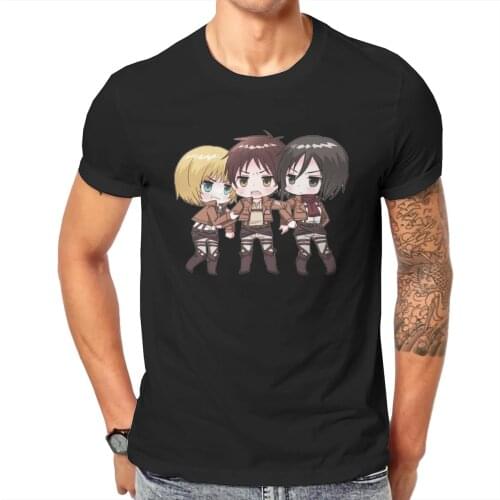Men Armin Eren Mikasa - Attack in Titans Anime Survey Corps Kyojin Novelty Classic Creative Tees