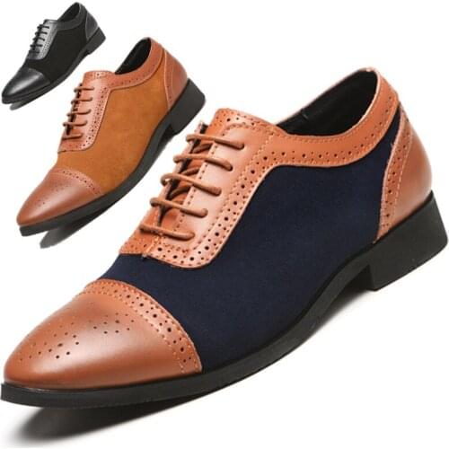 2020 Mens Fashion Oxford Shoes Mens Dress Shoes Wedding Party Shoes Casual Comfortable Outdoor Shoes Plus Size 38-48