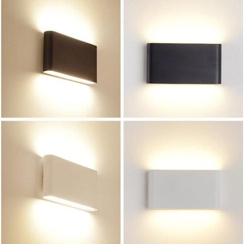 Outdoor LED Waterproof Wall Lamp IP54 Up and Down Luminous Indoor Bedside Lamp Courtyard Balcony Aluminum Wall Lamp