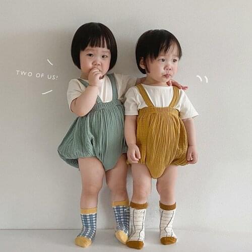 Lovely cozy Baby Boys Romper Summer Kids Suspender Jumpsuit for Toddler Girls Clothing Boys Bodysuit Children Pants
