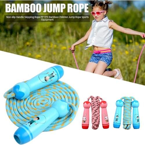 3M Jump Rope Children Wooden Handle Cotton Rope Cute Sports Skipping Rope Speed Jump Kid Fitness Equipment Training