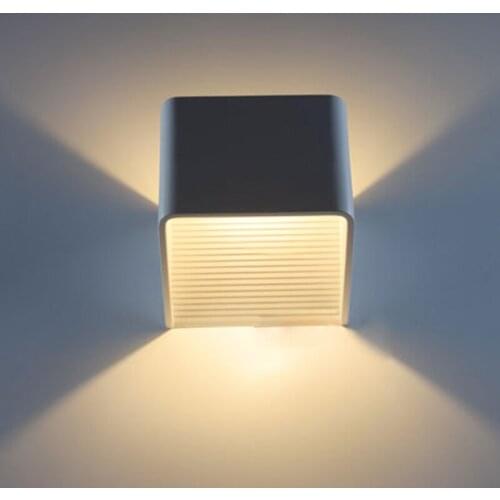Wall Lamp Indoor Lighting 6W COB High-End Cube Wall Light Aluminum 85-265V Luminous Bathroom Living Room Home Decoration