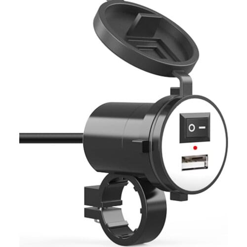 9-90V Motorbike Phone Waterproof Charger USB Car Universal Charger Motorcycle USB Charger with Switch Cigarette Lighter Socket