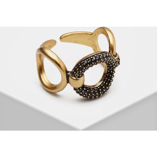 Copper cicle vintage women open size rings