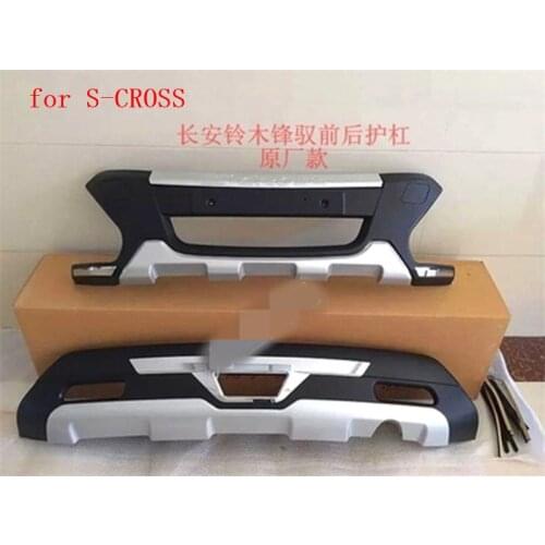 High quality ABS Front+Rear Bumpers Car Bumper Protector Guard Skid Plate for Suzuki S-CROSS 2013-2018 Car styling