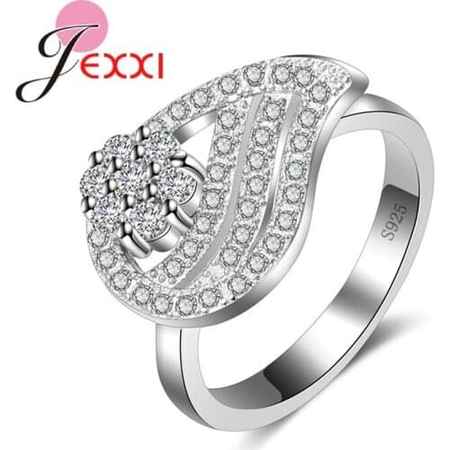 Top Quality Fashion 925 Sterling Silver Party Rings For Women Plain Wedding Bands Finger Ring Jewelry Accessory Anillos