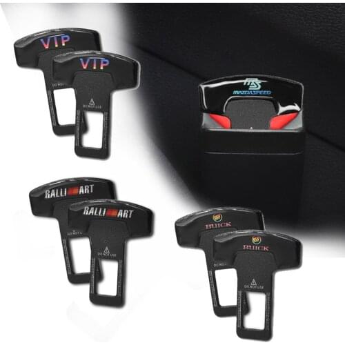 2Pcs Car Seat Safety Belt Buckle Clip For Audi Sline Mini Cooper VW Benz AMG Toyota TRD BMW Ford Universal Interior Accessories