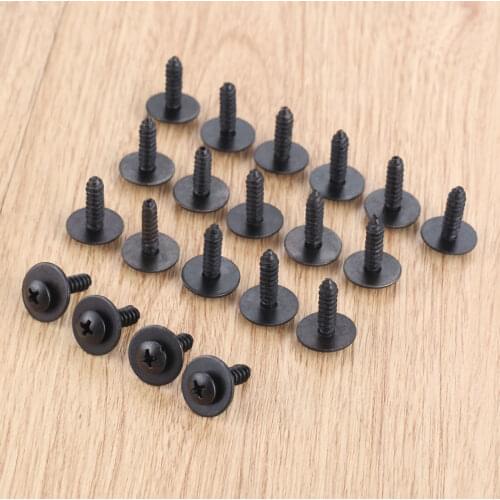 20Pcs Auto Car Body Fender Screws Retainer Clips M6 Metal Rivet Fastener Clips Cross Self Tapping Screws