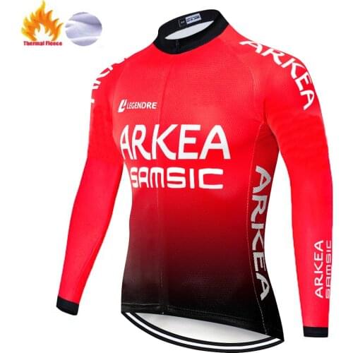 2020 pro team ARKEA SAMSIC Cycling Jersey Winter Thermal Fleece Bicycle ropa ciclismo invierno Moutain Bike jersey invierno men