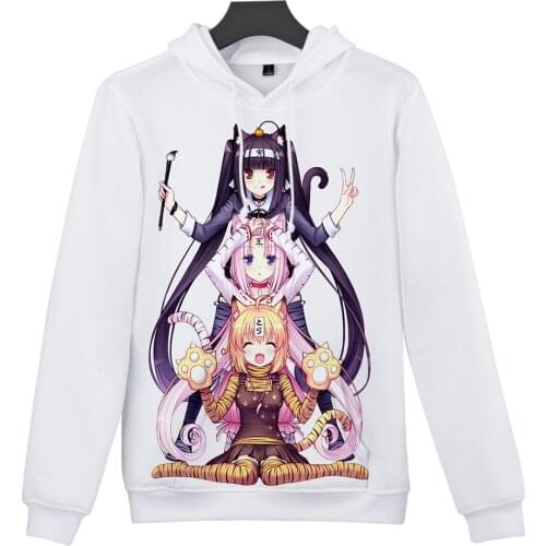 2021 Cute Anime 3D Hoodies Sweatshirt Men Women Kids Fashion Harajuku Sweatshirts Classic Cartoon NEKOPARA Games Pullover Kawaii