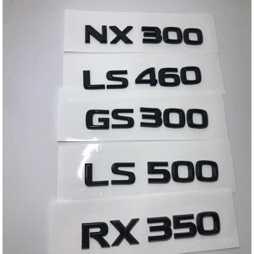 3D ABS New Gloss Black for Lexus GX470 RX300 RX330 RX350 IS300 IS330 GS430 Emblem Number Letter Rear Trunk Tailgate Logo