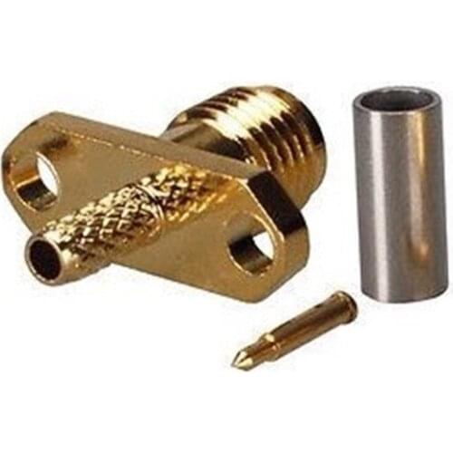 5 Set SMA Rhombus 2 Holes Solder RF Connector Crimp RG316 RG174 Cable