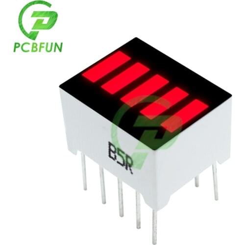 5pcs Wholesale 5 Segment Red Color 1 Digit Bar LED Display for arduino