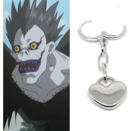 Anime Death Note Ryuuku Cosplay Earrings Stars Teardrop Poker Earring Stud Unisex Ear clip