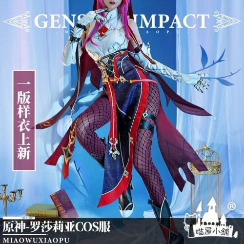 Anime Genshin Impact Rosalia Nun Cheongsam Game Suit Uniform Cosplay Costume Halloween Costumes For Women Girls 2021 New