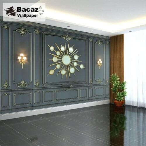 Bacaz 8d/5d Black Baseboard Wallpaper 3d Wall Photo Mural Wall paper for Living Room Sofa Background 3d Wall Murals Wallcovering