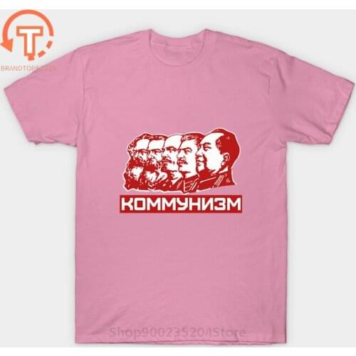 Camiseta de los grandes líderes del comunista marxismo ruso chino stalf Mao Zedong camiseta hombres Hipster cuello redondo Camis