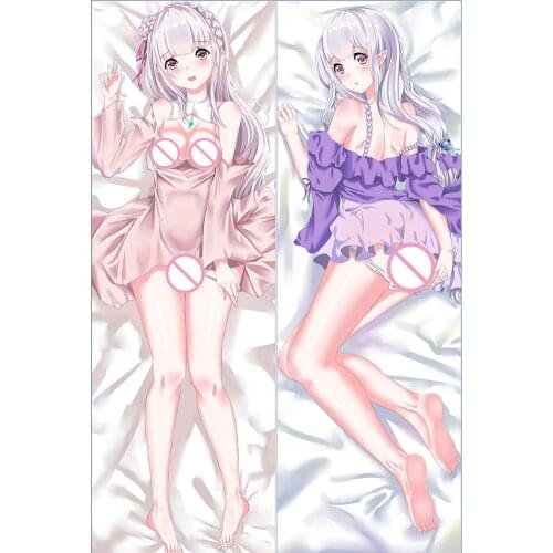 Re:Zero kara Hajimeru Isekai Seikatsu Emilia Pillow Anime Pillow Case Yellow Dakimakura Pillowcase New Products 2019