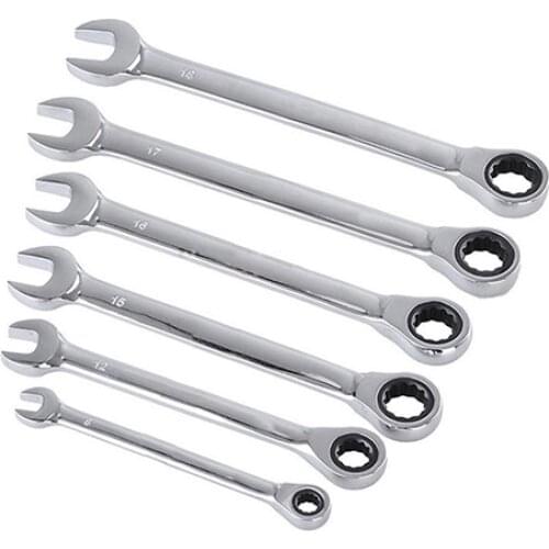 8mm-19mm Reversible Ratchet Wrench Socket Spanner Nut Tool Garage 72 Gear fast Automatic Box End Wrench Hand Tools