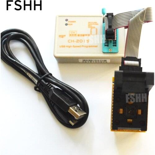 IC Detect CH2015 Intelligent High Speed USB Programmer+QFN32 adapter WSON32 DFN32 MLF32 for mega88P mega328P AVR Programmer