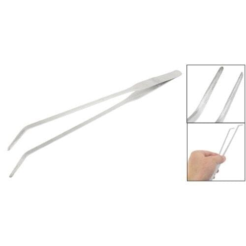 10.4" Long Stainless Steel Curved Tweezer for Fish Tank Plants