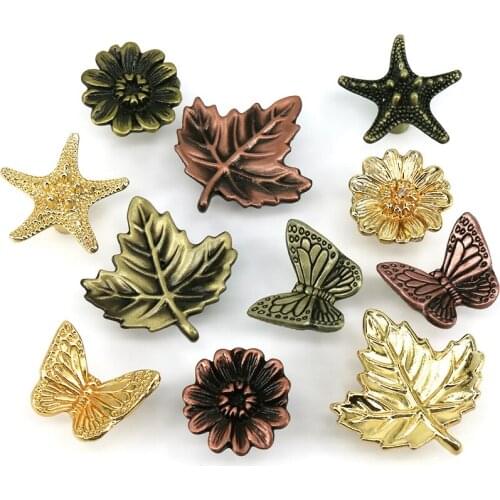 2PCS Retro Kitchen Cabinet Knobs Cupboard Door Zinc Alloy Handles Creative Vintage Wardrobe Furniture Handle Drawer Pulls