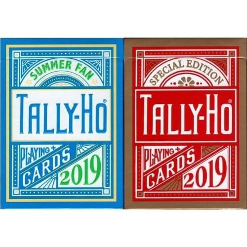 Tally-Ho Summer Fan Playing Cards Bicycle Chinese New Year Circle Back Deck Poker Size Magic Card Games Magic Tricks Props