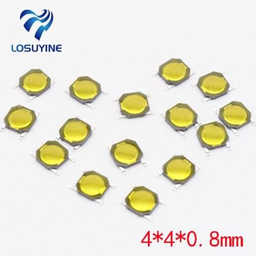 Wholesale 100Pcs 4*4*0.8mm 4x4x 0.8MM 4X4X0.8mm Tactile Push Button Switch Tact 4 Pin Switch Micro Switch SMD