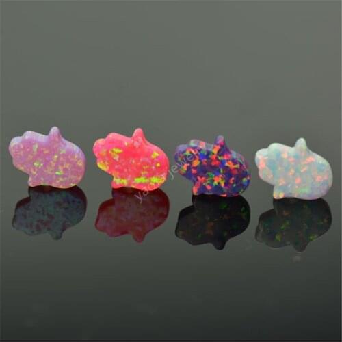 Wholesale best quality loose synthetic opal stone bigger 11*13mm hamsa hand opal drilled hole in 78 colors