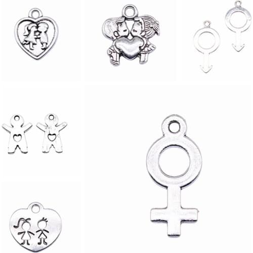 Tristana Lover Kissing Charms designer charms for jewelry making diy jewelry kit accessories