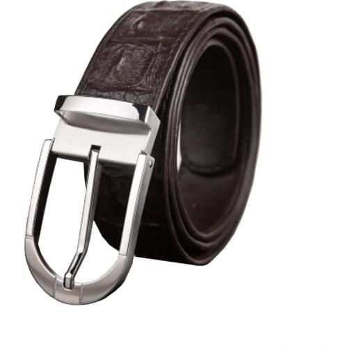 Jiayupiju Thailand true Crocodile leather men belt men Pin buckle Youth Korean business male belt