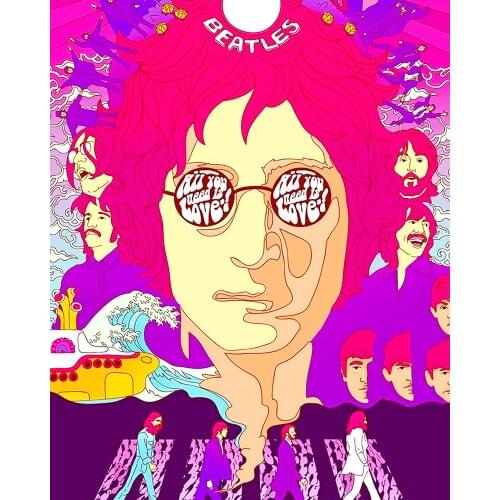 "Pink explode" picture DIY digital painting by number painting Christmas birthday unique gift