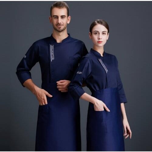 Long Sleeve Restaurant Kitchen Chef Uniforms Cooking Jackets Food Services Overalls Outfit Autumn and Winter Chef Work Clothes