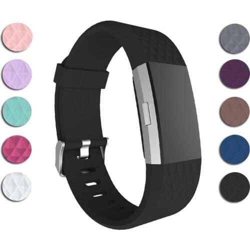 Silicone Replacement Band for Fitbit Charge 2 Wristband Wrist Strap for Fitbit Charge 2 Bracelet Belt Accessories