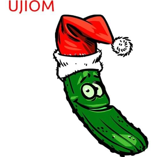 UJIOM Funny Xmas Pickle Sticker House Art Decoration Waterproof Wallpaper Removable PVC Decals Art Decor Murals Pictures