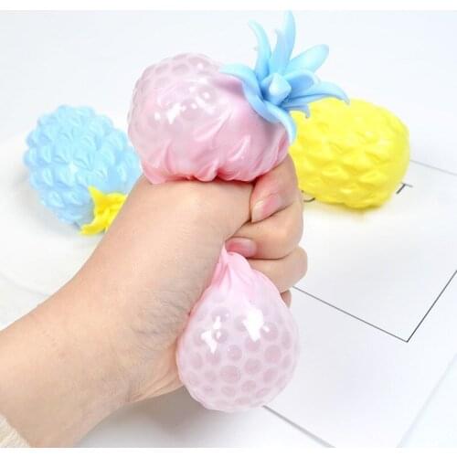 1PCS Hot Soft Pineapple Fidget Toys Stress Stress Ball Sensory Figet Toy Squeeze Pineapple Ball Toys for Kids Adult