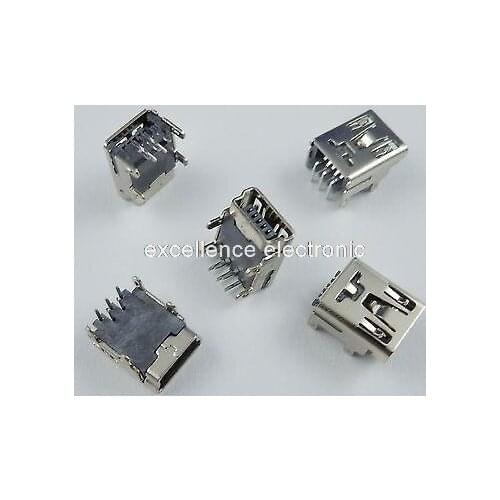100Pcs Mini USB 5Pin Female PCB Socket Connector DIY