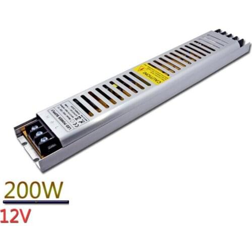 12V 200W Ultrathin LED Light Box Switching Power Supply Strip Shape Power Driver
