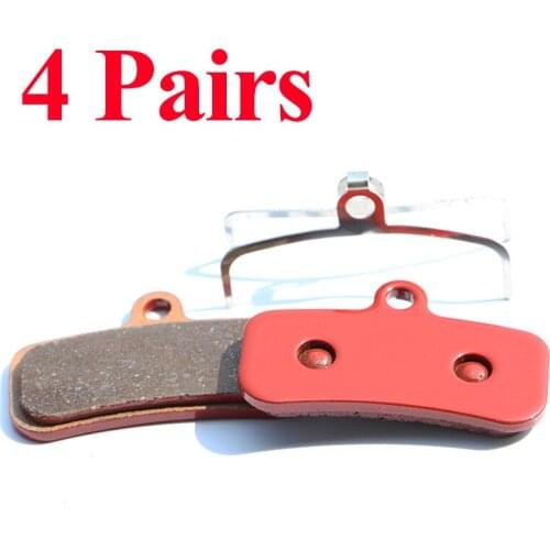 4 Pairs (8pcs) Red Mountain Bike Disc Brake Pads Lining For SHIMANO BENGAL Bicycle Pad Resin Sintered Metal MTB Parts