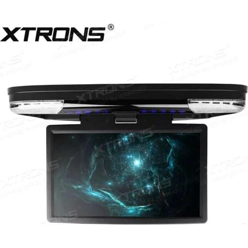 XTRONS 15.6" Monitor HD Digital 16:9 Wide Screen Car Roof Mounted DVD Player IR & FM AUX in & AV out+2 IR Headphones