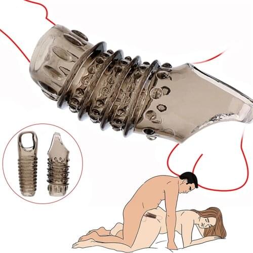 Bestco 18+ Silicone Penis Extender Ring Time Delay Ejaculation Device Sperm Sex Toys For Adult Men Erotic Firlting Accessories