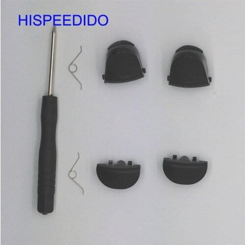 HISPEEDIDO Black L2 R2 L1 R1 Trigger Buttons+ Springs Replacement Parts + screw driver For PS4 Controller