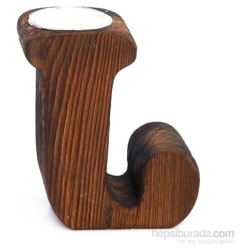 Dessen Wood Decorative Letter J candle holder candle and candlestick свеча и подсвечник vela y candelero